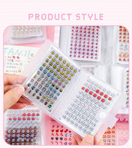25 fogli di cartone animato Mini testa di animale riutilizzabile supporto adesivo collettore adesivo con Album di libri - Product Image 3
