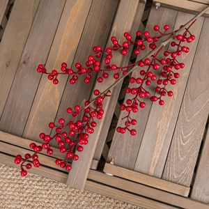 Bayas Navideñas Artificiales CallaFloral, Fruta de la Fortuna Roja de Plástico, Decoración para Manualidades Navideñas y Bodas - Product Image 3