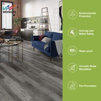 Suelo SPC Vinílico de 5mm de Espesor con Base, Tablón Vinílico de Lujo, PVC SPC, Roble Claro, Núcleo Rígido, Sistema de Clic
