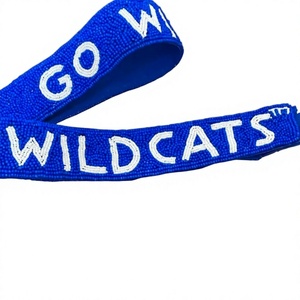 Lanière en nylon bleu, style sportif Go Wildcats, sangle réglable avec impression de texte blanc - Product Image 1