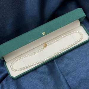 Collar de Perlas de Agua Dulce WENCHI de 4-6 mm, Cadena de Perlas de Arroz Brillantes de 43 cm, Cadena de Suéter Moderna con Hebilla, Accesorios de Joyería - Product Image 1