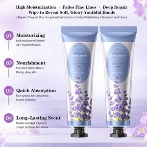 Crème pour les mains à <span class=keywords><strong>la</strong></span> lavande en gros, crème hydratante aromathérapeutique relaxante, végane, pour le soulagement du stress, soin <span class=keywords><strong>de</strong></span> <span class=keywords><strong>nuit</strong></span>, coffret cadeau, marque privée - Product Image 3