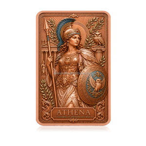 Monedas Rectangulares de Cobre Puro .999 de 5 Oz con Motivos de Mitología Griega, Atena y <span class=keywords><strong>Zeus</strong></span>, Lingotes de 5 Oz para Regalo Coleccionable - Product Image 5