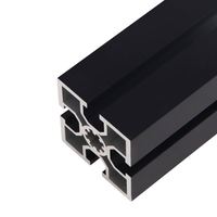 Profilé en T en alliage d'aluminium série 6000 industriel, norme nationale 5050L, noir épaissi 50x50, accessoires de profilés de cadre