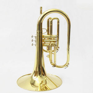 OEM Niveau étudiant de haute qualité pour débutant Corps en laiton laqué or Bb Key <span class=keywords><strong>Mellophone</strong></span> - Product Image 2