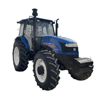Tracteur agricole d'occasion 4x4 avec prise de force arrière catégorie II, cabine fermée, moteur diesel pour transmission multi-vitesses et labourage