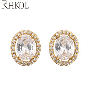 ต่างหูแฟชั่นแวววาวรูปทรงขนาดใหญ่ของ EP5484 rakol ทำด้วยมือของผู้หญิง - Product Image 3