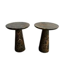 Socle en pierre naturelle Présentoir à socle Table d'appoint haute Mobilier de café et de salon Table d'appoint en marbre fabriquée à la main