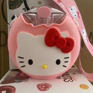 Vente chaude <span class=keywords><strong>licorne</strong></span> dessin animé beignets en plastique bouteille d'eau Portable mignon Silicone paille étanche bouteille pour enfants enfants sangle - Product Image 6