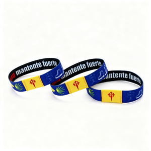 JXSEW1003 Custom Text Adjustable Durable Polyester Spandex Elastic Wristbands for Running Resilient Promotional Product