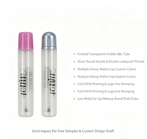 Tubo Squeeze Trasparente Satinato ABL per Lucidalabbra con Punta Inclinata e Tappo a Vite Rotondo, Confezione Cosmetica da Viaggio Personalizzata per Mini Olio <span class=keywords><strong>Labbra</strong></span> e Balsamo <span class=keywords><strong>Labbra</strong></span> - Product Image 4