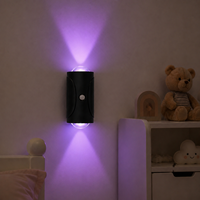 Lampe murale à détecteur de mouvement, lumière d'ambiance nocturne, 16 couleurs RGB, pour la maison, les jeux, la décoration romantique