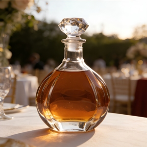 Bouteille en verre haut de gamme transparente avec sérigraphie, <span class=keywords><strong>vide</strong></span>, pour whisky, vodka, gin, liqueur, avec <span class=keywords><strong>bouchon</strong></span> – Offre spéciale - Product Image 2