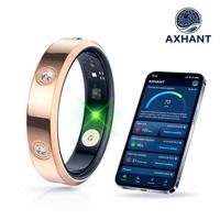 Anneau intelligent HR01, suivi de la fréquence cardiaque, de l'oxygène sanguin, du sommeil, moniteur d'activité, étanche 10 ATM, alliage, contrôle par application, Android