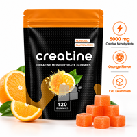 Gummies de créatine monohydrate OEM 5000mg saveur orange 120 unités Nutrition sportive Fabricant de compléments sous marque privée Vente en gros