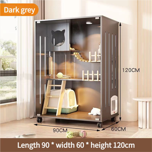 Lusso Villa <span class=keywords><strong>per</strong></span> <span class=keywords><strong>gatti</strong></span> al coperto di nuovo arrivo grande <span class=keywords><strong>recinto</strong></span> <span class=keywords><strong>per</strong></span> <span class=keywords><strong>gatti</strong></span> in legno solido con ruote <span class=keywords><strong>per</strong></span> <span class=keywords><strong>cani</strong></span> <span class=keywords><strong>per</strong></span> uso interno - Product Image 5