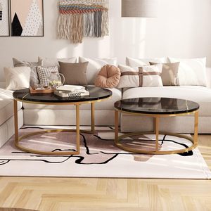 Modern <b>Round</b> Marble Coffee <b>Table</b> High Quality Living Room Furniture with Stone Panel Better Sale for Home Use - Product Image 5