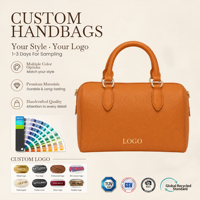 Sac fourre-tout structuré en PU grain litchi couleur cognac avec fermeture éclair et ferrures dorées, élégant et chic pour femme, personnalisable OEM