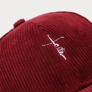 Fashion <b>Small</b> Letter Embroidery Corduroy Baseball Hat Dad Cap Women Simple Fashion Duck Tongue Visor Korean Cap for Men - Product Image 6