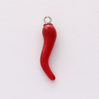 Charmant pendentif piment rouge en cuivre pour la fabrication de porte-clés, bracelets et colliers DIY