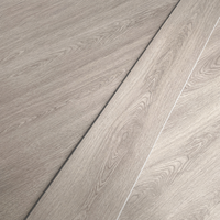Plancher stratifié en bois à prix avantageux, faible MOQ, imperméable, décoratif, pour projets de construction de centres commerciaux