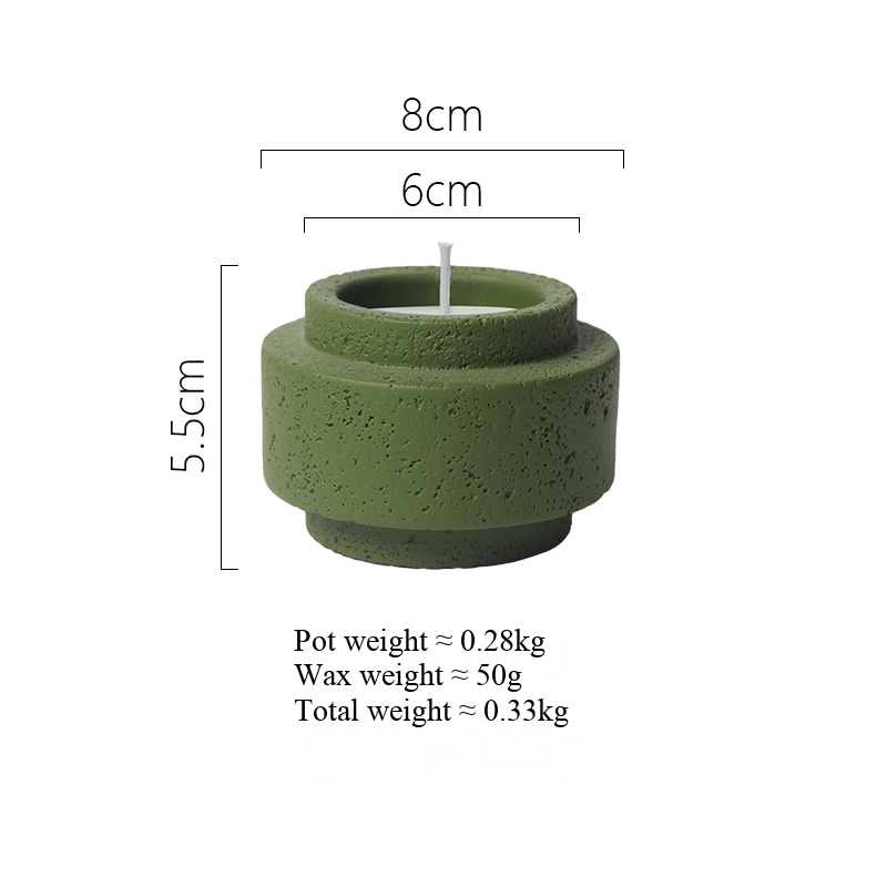 AK300 Bougie Tasse Vert Olive (Tasse Vide)
