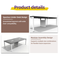 Poste de travail de bureau compact pour 2/4/6 personnes avec sièges en face, mobilier de bureau pour le bureau et les réunions