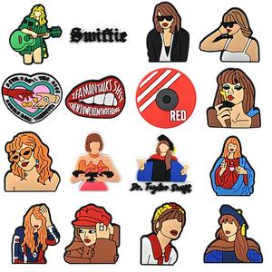 Nuevo diseño <span class=keywords><strong>Taylor</strong></span> suave PVC barato dibujos animados celebridad zapato encanto venta al por mayor bolsos decoraciones <span class=keywords><strong>Swift</strong></span> sandalias Accesorios - Product Image 4