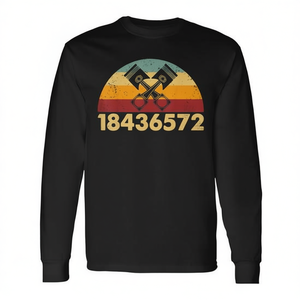 Maglietta a maniche lunghe con stampa Retro 18436572 Firing Order V8 Engine - Product Image 2