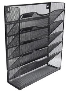 Sam Bureau 6 Niveaux En Métal Noir Mural 5 Poche <span class=keywords><strong>dossier</strong></span> suspendu organisateur - Product Image 2