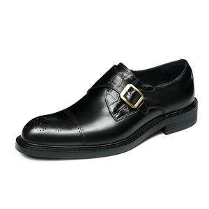 Chaussures Oxford de grande taille de conception italienne en vente en gros. Chaussures habillées décontractées pour hommes avec fonction rehausseur de taille et bout carré - Product Image 2