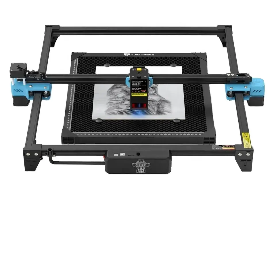 Kit Diy Cnc Tt 55 presisi tinggi mesin ukir Laser Mini 2-In-1 kontrol Grbl 3 sumbu untuk mesin ukir plastik Pcb Pvc