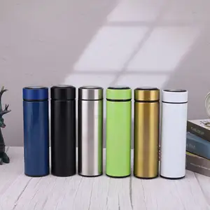 500ML Double Wall Stainless Steel Vacuum Insulated Water Bottle Minimalist Multi Colors Straight Thermal Bottles Business Gift