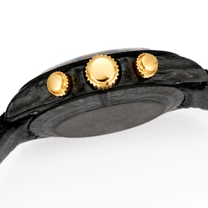 Montre automatique mécanique pour homme 1130, mouvement de haute qualité, noir et or, contour en fibre de carbone, étanche pour la plongée - Product Image 4