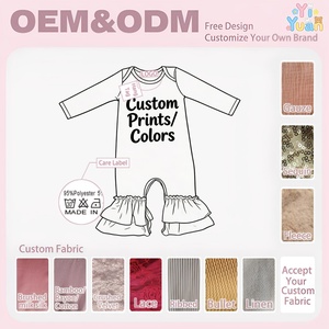 Mono de bebé de manga larga con estampado de vacas personalizado, de seda de leche, con volantes y broches, para niños pequeños, de elastano/poliéster, suave y transpirable - Product Image 2