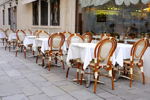 Sedia da Giardino XY in Alluminio Colorato per Matrimoni e Decorazioni, Sedia da Caffè con Schienale Alto - Product Image 6