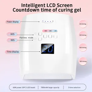Rechargeable UV LED <b>Lamp</b> for Nails <b>Wireless</b> Gel Polish Nail Dryer Pedicure Manicure Light Cordless LED Nail <b>Lamp</b> For Manicure - Product Image 2