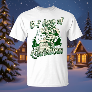 T-shirt 67 Days Of Christmas Holiday, design verde, taglia unisex per adulti - Product Image 3