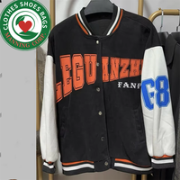 Jaket bisbol musim dingin pria kosong olahraga kampus pakaian bekas Eropa jaket universitas bisbol