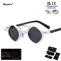 Lunettes de soleil rétro Boyarn de petite taille pour hommes et femmes, UV400, verres personnalisés, haute qualité, style hip-hop, Gafas De Sol