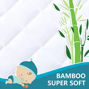 Bamboo Terry Surface Haut freundlicher geste ppter Bettlaken-Matratzen schoner Kids Baby Bed Protector Wasserdichter Matratzen bezug