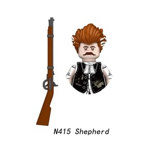 Accessoires de figurines de construction militaires américaines : Cowboy du Far West, Sheriff, Soldat de l'Armée, Modèle de jouet de construction MOC City - Product Image 5