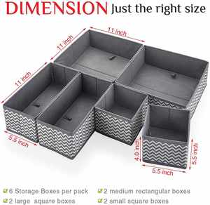 Houseware Fabric Cloth <b>Drawer</b> Divider Cheap <b>Drawer</b> Divider <b>Storage</b> <b>Box</b> Foldable <b>Drawer</b> Dividers - Product Image 2