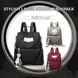 Sac à dos de luxe imperméable pour usage quotidien, sac à dos pour femme en cuir, fabricants - Product Image 2