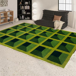 Tapis d'échiquier médiéval français salon chambre avancée couverture de lit canapé tapis de sol - Product Image 3