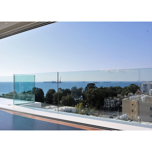 Balustrade en verre en forme de <span class=keywords><strong>U</strong></span> minimaliste pour balcon, garde-corps pour maisons, panneau en verre trempé transparent avec revêtement de protection UV - Product Image 4