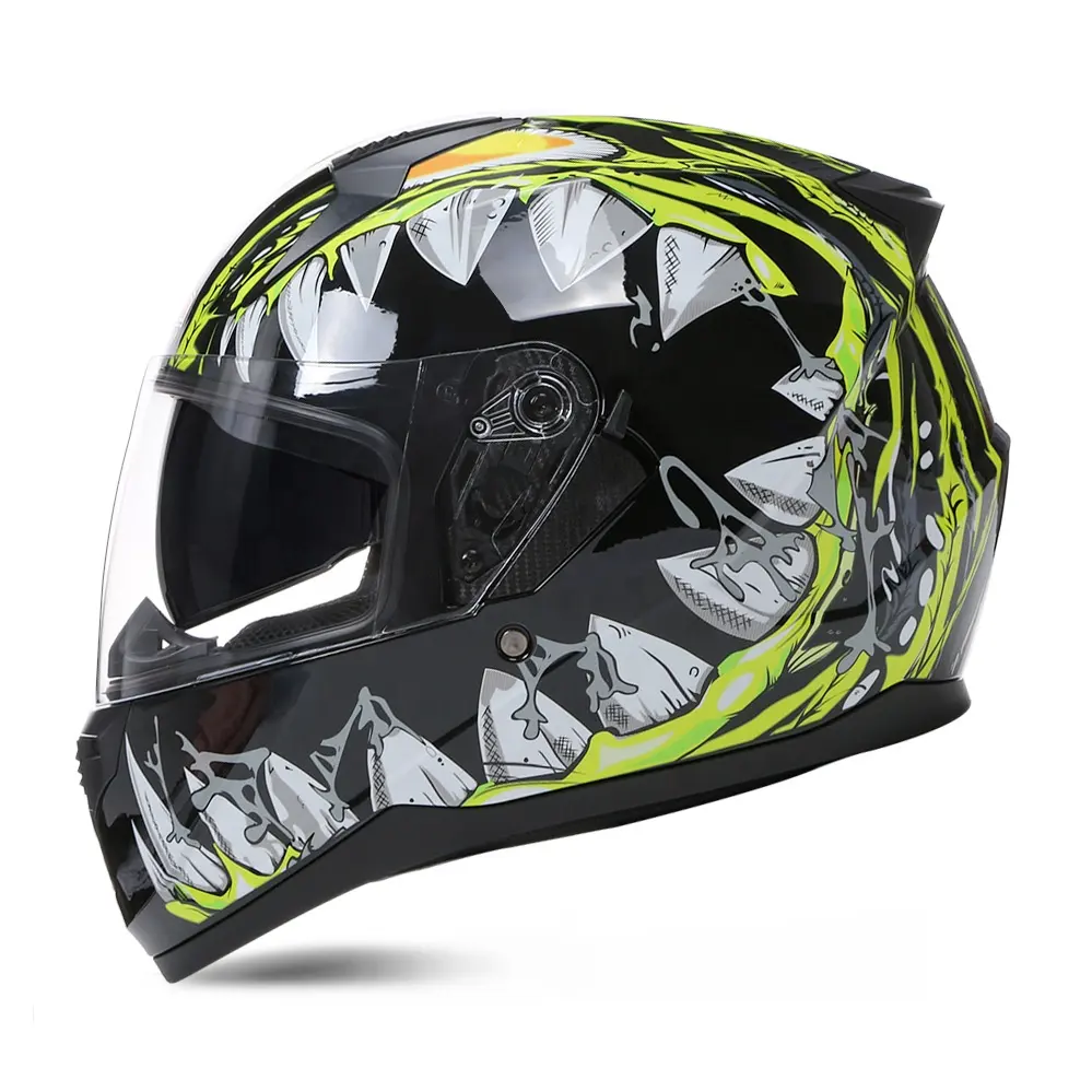 BLD-M67-1 Capacete duplo certificado para motocicleta, lente dupla, capa completa respirável, capacete para motocicleta, uso geral quatro estações