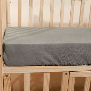 Lembut dan bernapas 100% katun dipasang lembar boks bayi kain cetak rajut lembar tempat tidur bayi untuk kasur tempat tidur bayi standar - Product Image 6