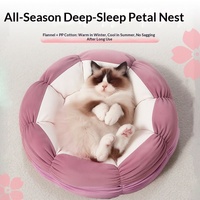 Winter Katzen- & Hundebett Abnehmbar Waschbar Stoffartiges Haustier-Wärmekörbchen Schlafzubehör ohne Waschanleitung
