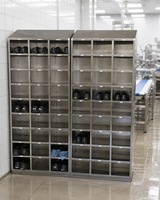 Armoire de rangement industrielle OEM en acier inoxydable 304 pour vêtements médicaux, casier à chaussures pour employés en salle blanche, casier à vêtements de travail assemblé